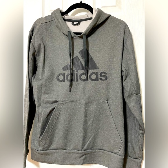 Adidas Hooded Sweatshirt- Boy’s Size Medium, Gray - Picture 1 of 3